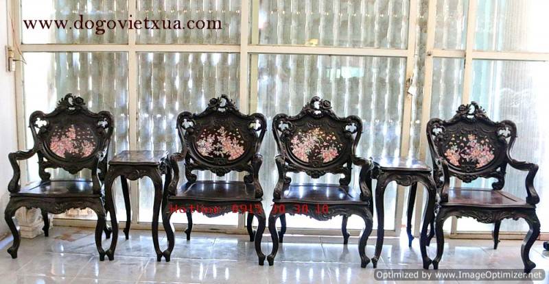 BÀN GHẾ KIỂU PHÁP - BỘ LU Y (Louis) XƯA CẨN ỐC ĐẸP ĐẶC SẮC, ĐỘC LẠ XƯA NAY HIẾM GẶP