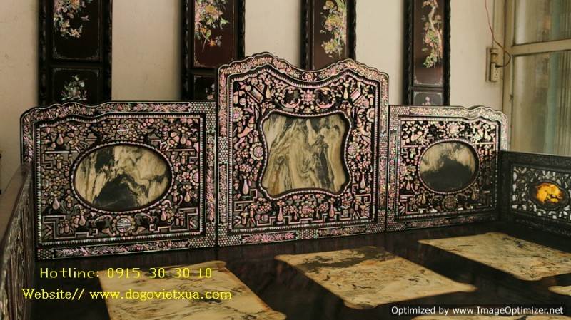 SẬP BA THÀNH TỰA TAM SƠN CẨN (Khảm) ỐC 7 MÀU