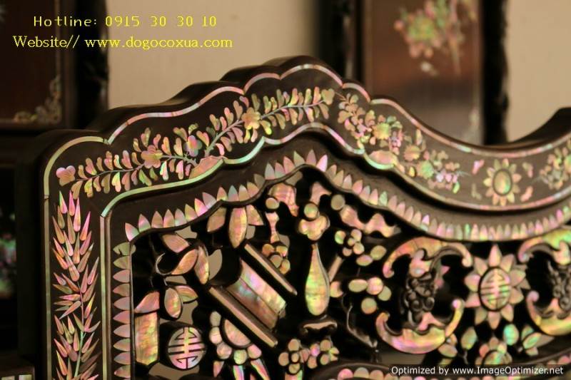 SẬP BA THÀNH TỰA TAM SƠN CẨN (Khảm) ỐC 7 MÀU