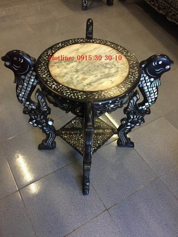 BÀN CÁ CHÉP HÓA RỒNGBÀN CÁ CHÉP HÓA RỒNG 2 TẦNG CẨN ỐC ĐẸP SẮC NÉT