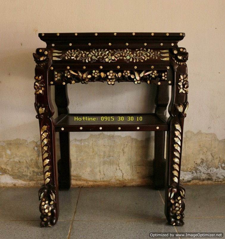 BÀN GHẾ CẨN ỐC - BỘ TRƯỜNG KỶ TAM SƠN, 5 MÓN. ĐỒ XƯA ĐẸP