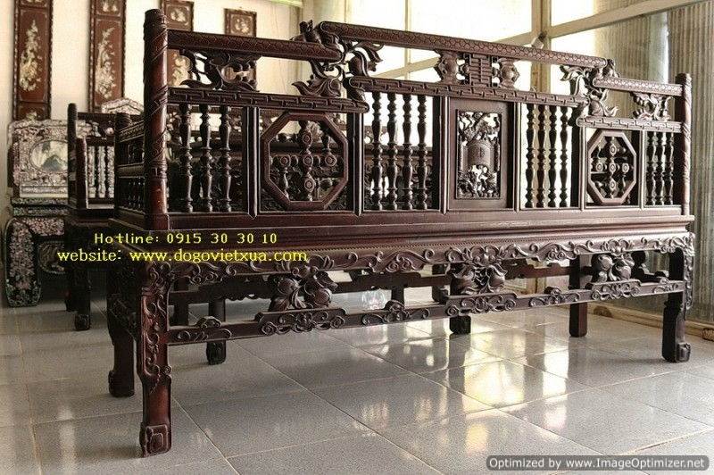 BỘ BÀN GHẾ TRƯỜNG KỶ HUẾ - CHẠM DẮT 4 MẶT RẤT ĐẸP, SẮC và SÂU