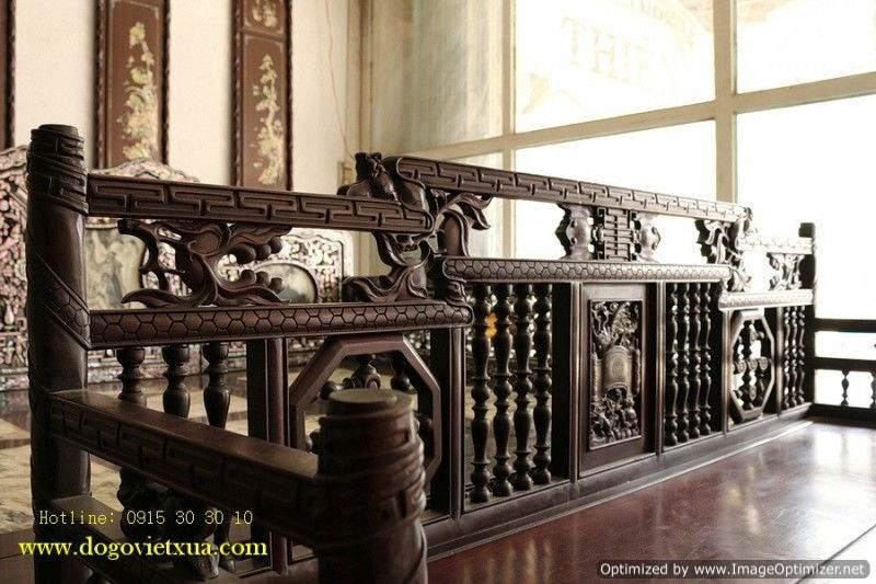 BỘ BÀN GHẾ TRƯỜNG KỶ HUẾ - CHẠM DẮT 4 MẶT RẤT ĐẸP, SẮC và SÂU