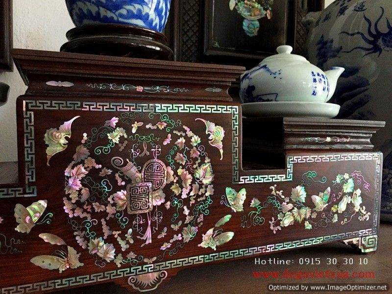 TAM SƠN GỖ TRẮC KHẢM ỐC VÀNG CHANH - XANH THIÊN LÝ