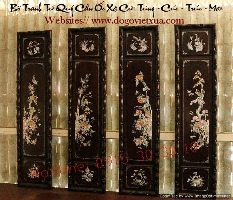 TRANH GỖ ĐẸP, ĐỘC ĐÁO - QUÝ HIẾM CẨN ỐC XÀ CỪ NGŨ SẮC TẠI SÀI GÒN