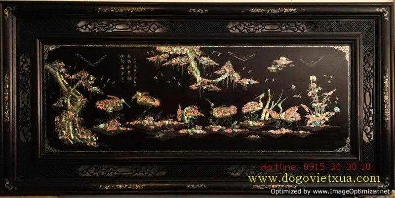 TRANH TÙNG HẠC DIÊN NIÊN KHẢM (CẨN) ỐC THỊNH VƯỢNG và TRƯỜNG THỌ