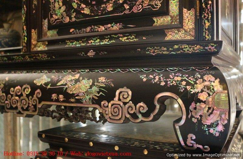 TỦ CHÈ KHẢM ỐC ĐẸP KINH ĐIỂN TÍCH TAM QUỐC - TUYỆT PHẨM ĐỂ ĐỜI ĐẶC SẮC HIẾM CÓ