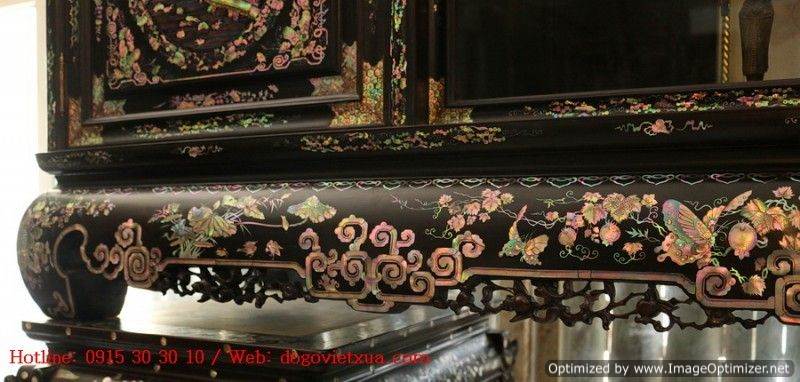 TỦ CHÈ KHẢM ỐC ĐẸP KINH ĐIỂN TÍCH TAM QUỐC - TUYỆT PHẨM ĐỂ ĐỜI ĐẶC SẮC HIẾM CÓ