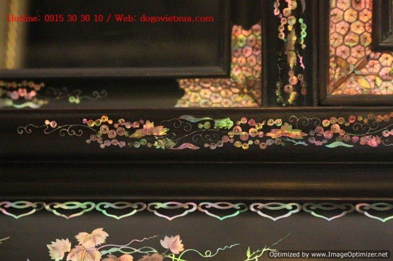 TỦ CHÈ KHẢM ỐC ĐẸP KINH ĐIỂN TÍCH TAM QUỐC - TUYỆT PHẨM ĐỂ ĐỜI ĐẶC SẮC HIẾM CÓ