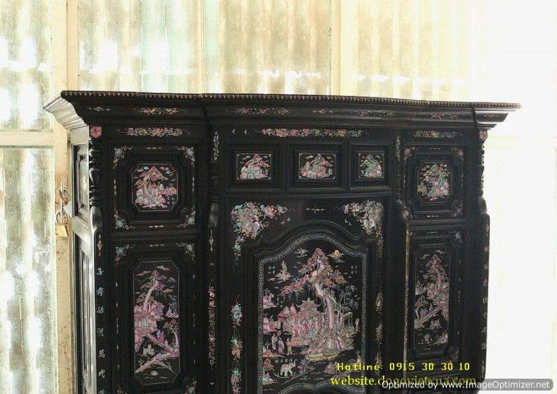 TỦ THỜ 13 TRÁM CẨN ỐC ĐỎ NHỊ THẬP TỨ HIẾU ĐẸP HIẾM CÓ